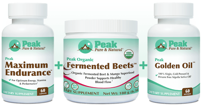 Peak Maximum Endurance™ with Peak Organic Fermented Beets™ and Peak Golden Oil™