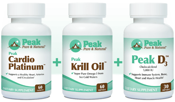 Peak Cardio Platinum™ with Peak Krill Oil™ and Peak D3™