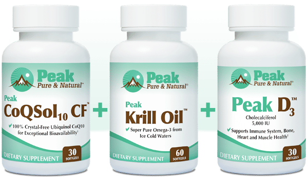 Peak CoQSol10 PF™ with Peak Krill Oil™ and Peak D3™