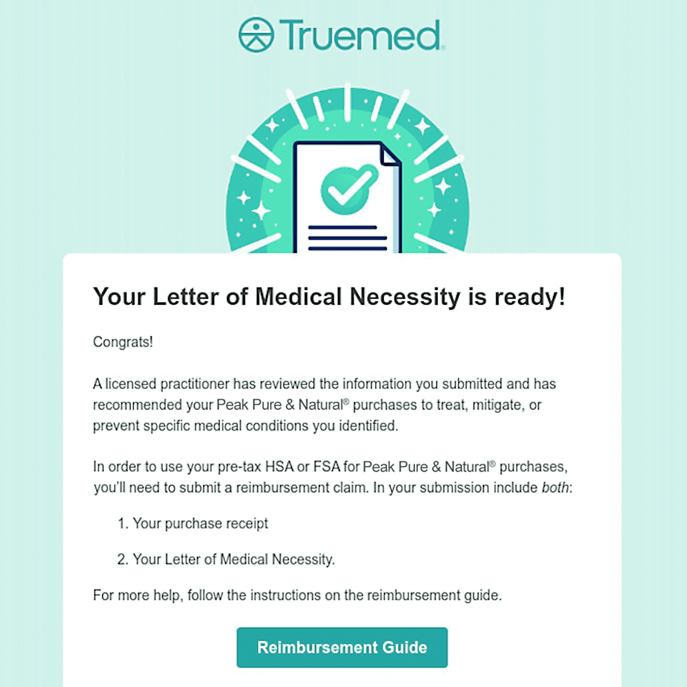 Receive your Letter of Medical Necessity