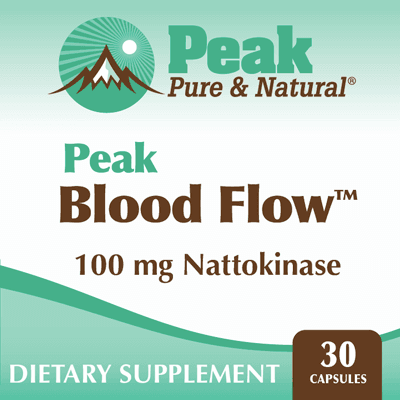 Peak Blood Flow™ ✔ 100 mg Nattokinase DIETARY SUPPLEMENT 30 Capsules