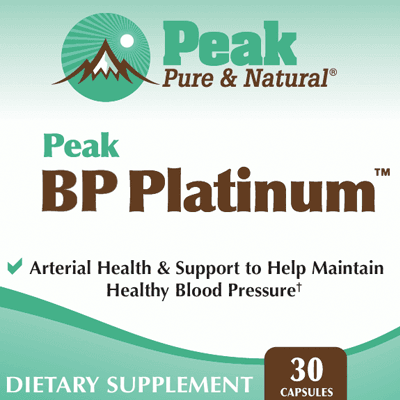 Peak BP Platinum™ ✔ Arterial Health & Support to Help Maintain Healthy Blood Pressure† DIETARY SUPPLEMENT 30 Capsules