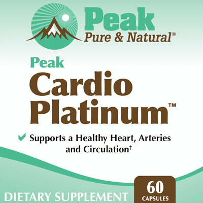 Peak Cardio Platinum™ ✔ Supports a Healthy Heart, Arteries and Circulation† DIETARY SUPPLEMENT 60 Capsules