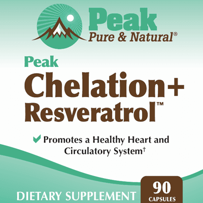 Peak Chelation+ Resveratrol™ ✔ Promotes a Healthy Heart and Circulatory System† DIETARY SUPPLEMENT 90 Capsules