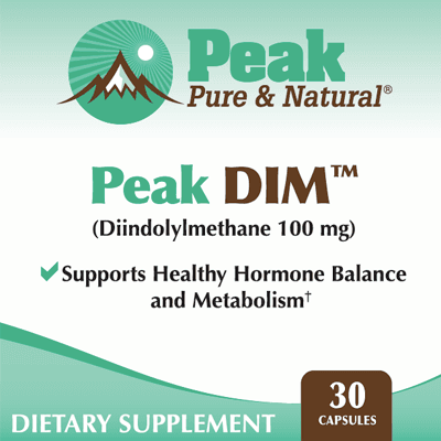 Peak DIM™ ✔ (Diindolylmethane 100 mg) — Supports Healthy Hormone Balance and Metabolism† DIETARY SUPPLEMENT 30 Capsules