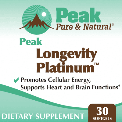 Peak longevity Platinum™ ✔ (100 mg Phosphatidylserine) — Supports Healthy Brain Function, Memory and Mental Clarity† DIETARY SUPPLEMENT 30 Capsules