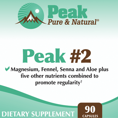 Peak #2™ ✔ Magnesium, Fennel, Senna and Aloe plus five other nutrients combined to promote regularity† DIETARY SUPPLEMENT 90 Capsules