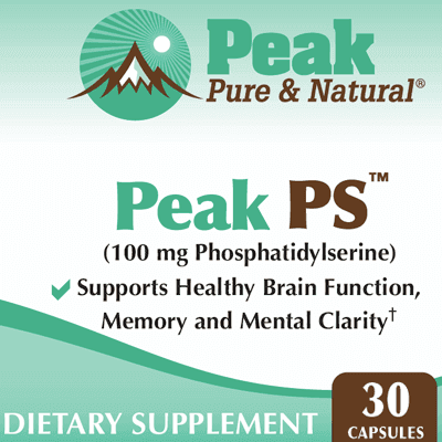 Peak PS™ ✔ (100 mg Phosphatidylserine) — Supports Healthy Brain Function, Memory and Mental Clarity† DIETARY SUPPLEMENT 30 Capsules
