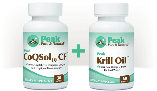 Peak CoQSol10 CF™ pairs well with Peak Krill Oil™