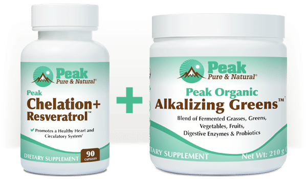 Peak Chelation+ Resveratrol™ pairs well with Peak Organic Alkalizing Greens™