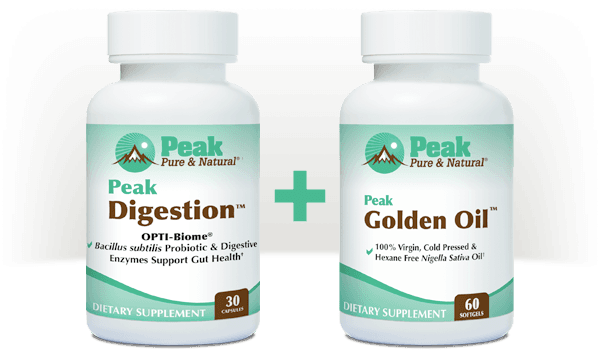 Peak Digestion™ pairs well with Peak Golden Oil™