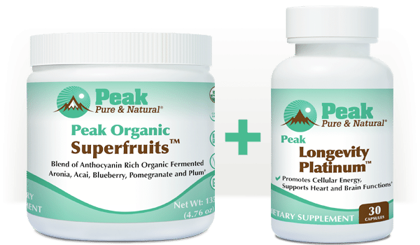 Peak Organic Superfruits™ pairs well with Peak Longevity Platinum™