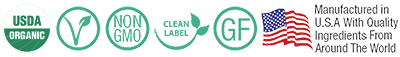USDA Organic - Clean Label - Non GMO - Vegetarian - Gluten Free - Manufactured in U.S.A With Quality Ingredients From Around The World